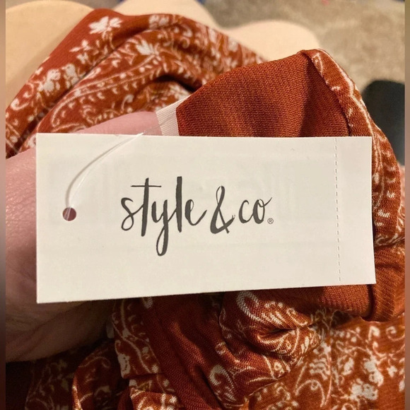 Macy’s STYLE & CO Midi Dress Size Large (L) Style Vintage Pas Ra NWT - Picture 7 of 13